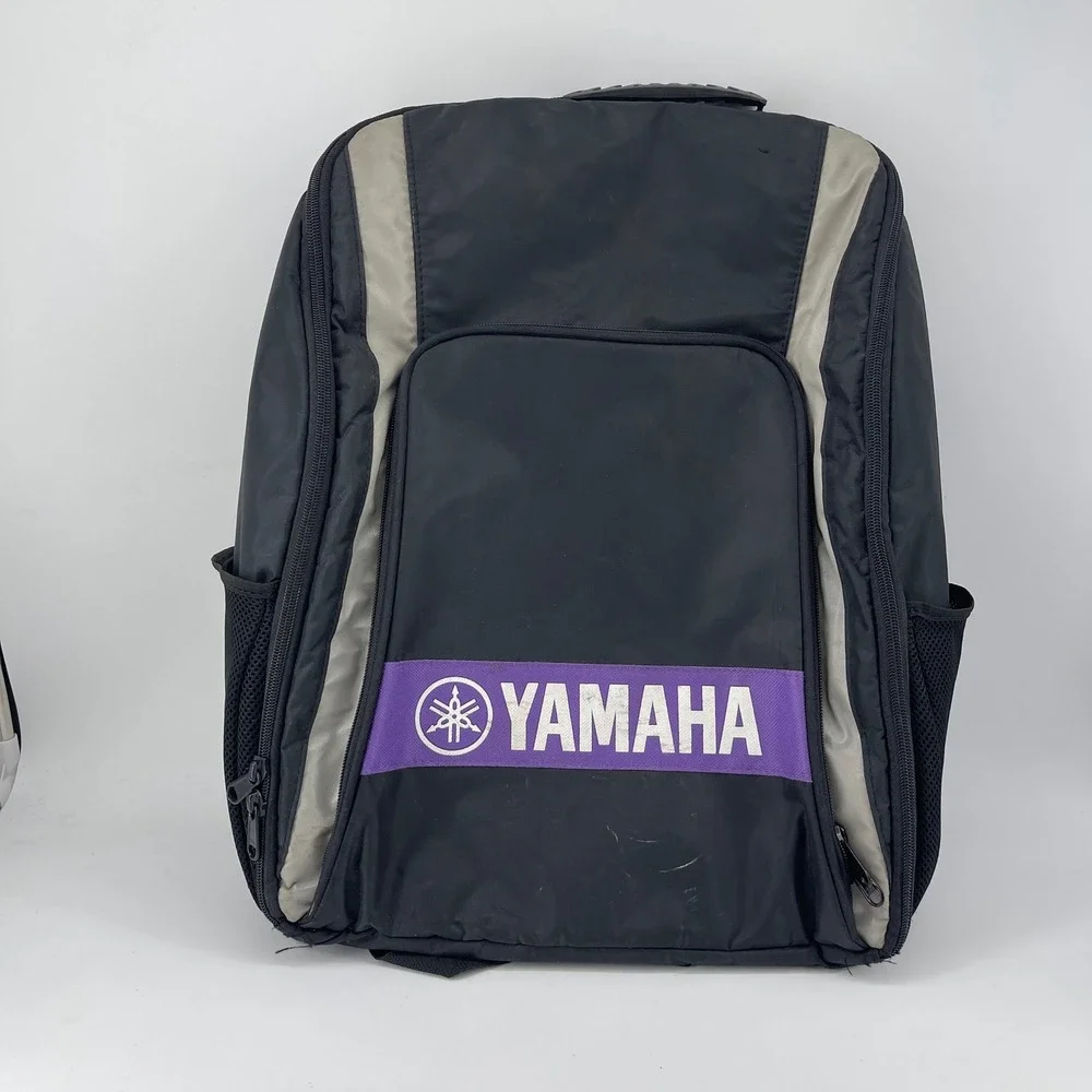 Yamaha Backpack Black Grey Purple Logo Padded Straps Travel Instrument Bag